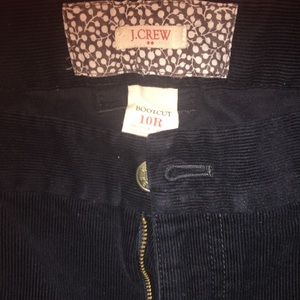 Navy J Crew Bootcut Corduroy Pants
